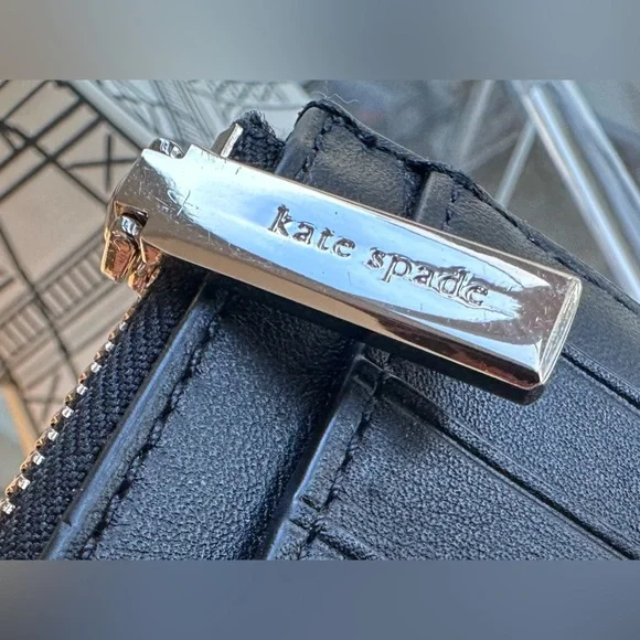 Kate Spade Natalia Quilted Slim Wallet Black - Picture 2 of 15